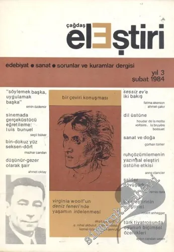 Çağdaş Eleştiri: Aylık Edebiyat Dergisi  - Sayı: 2    Yıl: 3  Şubat