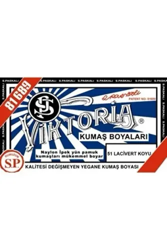 VİKTORİA TOZ KUMAŞ BOYASI LACİVERT 51