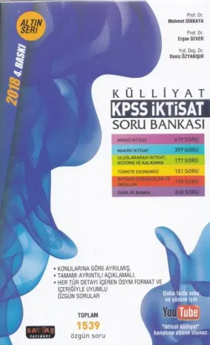 Külliyat Kpss İktisat Soru Bankası