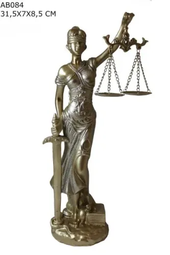 Adalet Biblo Sarı Simli 31,5 cm
