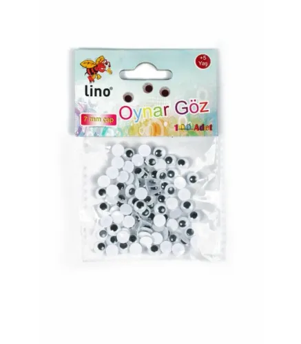 LİNO OYNAR GÖZ 7 MM. 100'LÜ