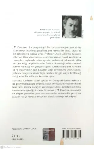 Utanç J.M. Coetzee Can Yayınları