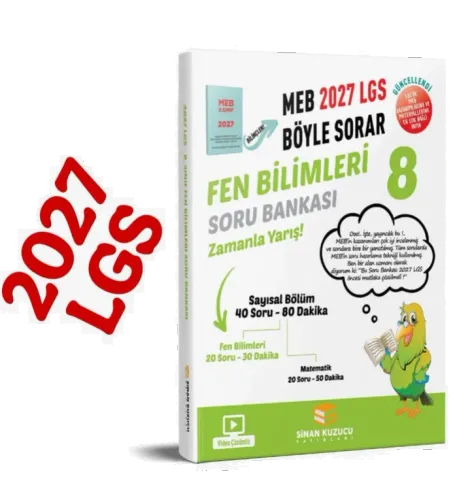 8. Sınıf 2027 Lgs Meb Böyle Sorar FEN BİLİMLERİ Soru Bankası Video Çözümlü