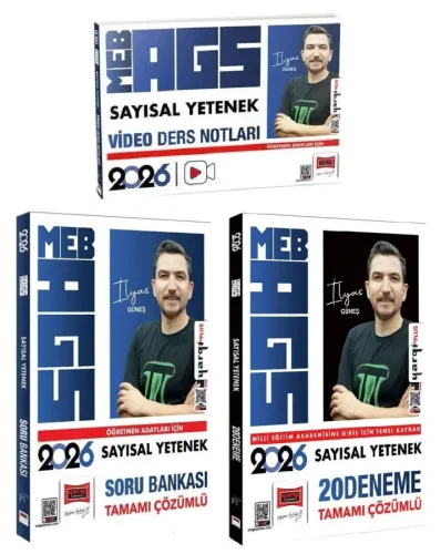 Yargı Yayınları 2026 MEB AGS Sayısal Yetenek Video Ders Notları Soru Bankası 20 Deneme 3'lü Set