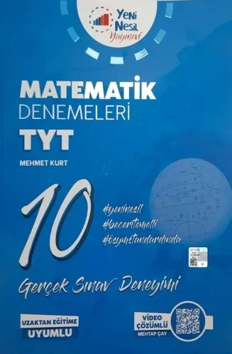 ​Yeni Nesil Yayınları TYT Matematik Video Çözümlü 10 Deneme