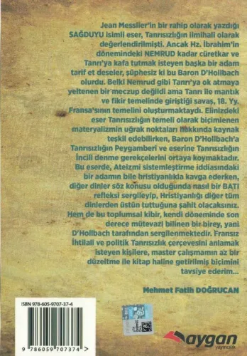 Tanrı ile Kavga 18.yy Fransız Aydınlanmasında D’Hollbach Sistemi Mehme