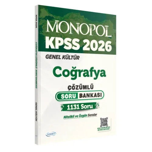 KPSS Coğrafya Çözümlü Soru Bankası