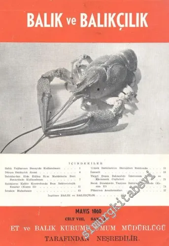 Balık ve Balıkçılık Dergisi - Sayı: 5, Mayıs 1960, Cilt: 8