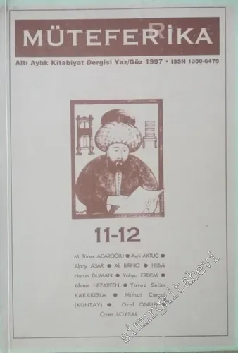Müteferrika Kitabiyat Dergisi - Sayı: 11 - 12      Yaz / Güz  1997