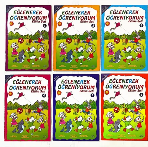 İlkokula Hazırlık 3-4 Yaş Çıkartmalı Boyamalı Etkinlikli Eğlenerek Öğreniyorum Eğitim Seti (6 Kitap)
