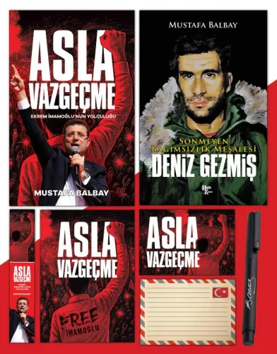 Asla Vazgeçme - Ayraç - Kartpostal - Poster - Deniz Gezmiş - Atatürk İ
