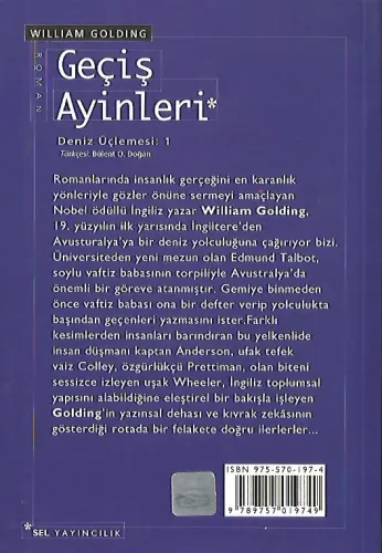 Geçiş Ayinleri Deniz Üçlemesi 1 William Golding Sel Yayıncılık %54 ind