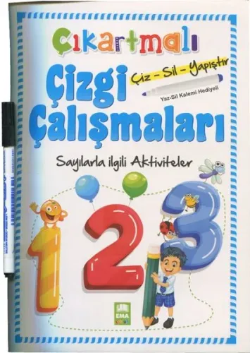 Sayılarla İlgili Aktiviteler - Çıkartmalı Çizgi Çalışmaları