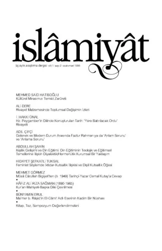İSLAMİYAT (Kültürel Mirasımızı Tenkid Zarureti)