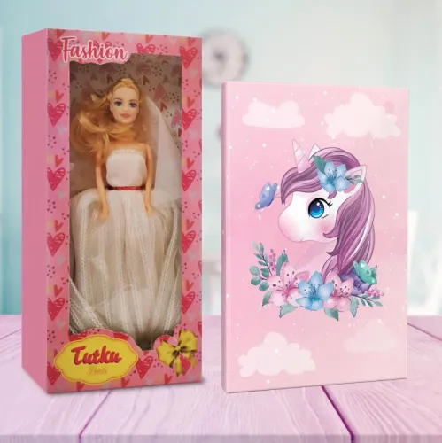 Oyuncak Bebek ve Unicorn Defter - Halkkitabevi