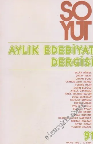 Soyut Aylık Edebiyat Dergisi - Sayı: 91, 1976      Mayıs