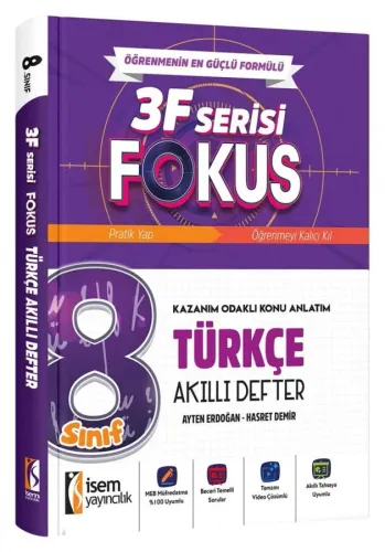 İSEM YAYINLARI 8.SINIF FOKUS TÜRKÇE AKILLI DEFTER