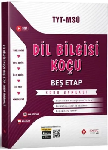 Sonuç TYT MSÜ Dil Bilgisi Koçu Beş Etap Soru Bankası