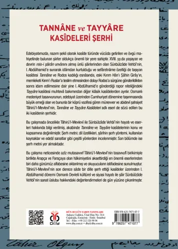 Tannâne ve Tayyâre Kasîdeleri Şerhi Cüneyt Taşan Tannâne ve Tayyâre Kasîdeleri Şerhi Cüneyt Taşan