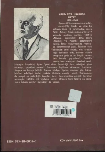 Bir Yazın Tarihi Halid Ziya Uşaklıgil İnkılap Yayınevi %56 indirimli