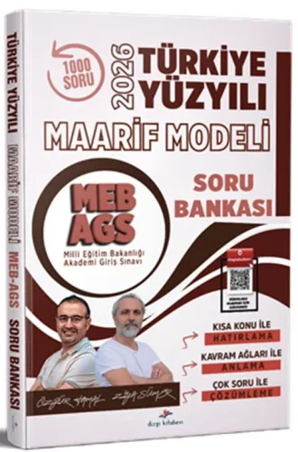 Dizgi Kitap Yayınları 2026 MEB AGS Türkiye Yüzyılı Maarif Modeli Tamamı Video Çözümlü Soru Bankası