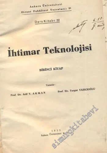 İhtimar Teknolojisi 1 -