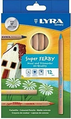 LYRA SÜPER FERBY 12 li NATUREL KURUBOYA KALEMİ