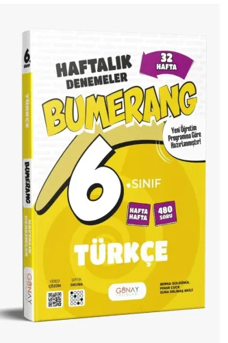 GÜNAY 6.SINIF BUMERANG 32 HAFTALIK TÜRKÇE DENEMELERİ