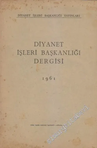 Diyanet İşleri Başkanlığı Dergisi - Sayı: 1  1    Eylül - Ekim
