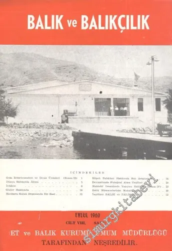 Balık ve Balıkçılık Dergisi - Sayı: 9, Eylül 1960, Cilt: 8