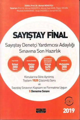 Sayıştay Final Sayıştay Denetçi Yardımcılığı Adaylığı Sınavına Son Hazırlık