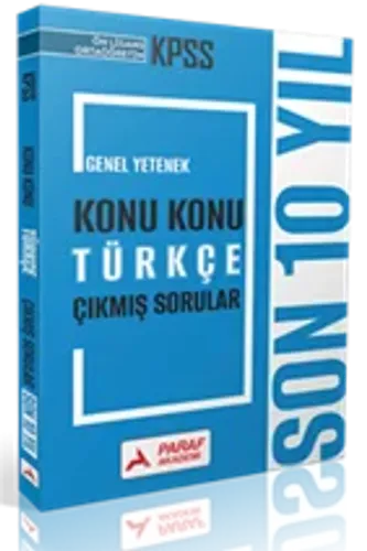 PARAF AKAD.KPSS ÖNLİSANS TÜRKÇE SON 10 YIL ÇIKMIŞ