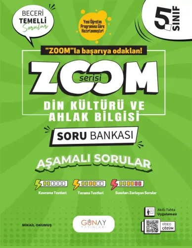 GÜNAY 5. SINIF ZOOM SERİSİ DİN KÜLTÜRÜ SORU BANKASI
