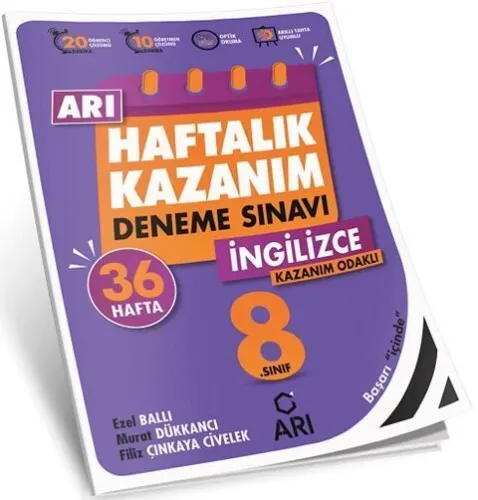 Arı Yayıncılık 8. Sınıf İngilizce Haftalık Kazanım Denemeleri