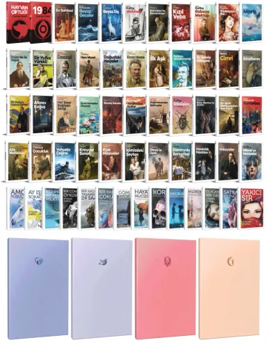 58 Dünya Klasiği ve Pastel Çizgisiz Defter Seti -1 - Halkkitabevi