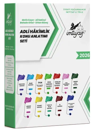 İmtiyaz  Adli Hâkimlik Ders Notu Seti 2026