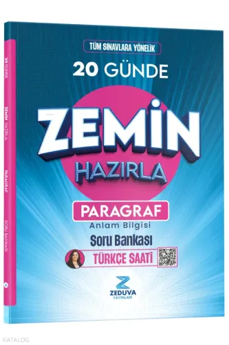 Zeduva Türkçe Saati 20 Günde Zemin Hazırla Paragraf Anlam Bilgisi Soru Bankası