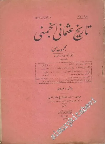 OSMANLICA: Tarih-i Osmani Encümeni Mecmuası -       1 Kanun-ı Evvel 1328