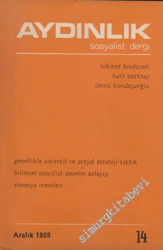 Aydınlık Aylık Sosyalist Dergi - Sayı: 14 , Aralık 1969