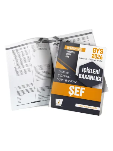 GYS 2026 İçişleri Bakanlığı Şef Tamamı Çözümlü Soru Bankası GYS 2026 İçişleri Bakanlığı Şef Tamamı Çözümlü Soru Bankası