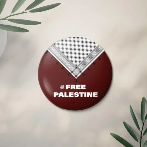 Kefiye Free Palestine - İğneli Broş