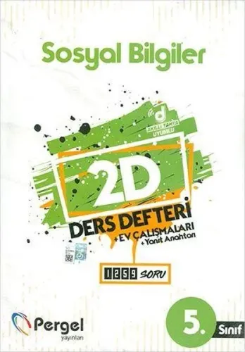 Pergel Yayınları 5. Sınıf Sosyal Bilgiler 2D Ders Defteri Ev Çalışmaları