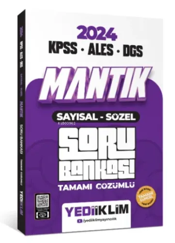 2024 KPSS - ALES - DGS Mantık Sayısal Sözel Tamamı Çözümlü Soru Bankası