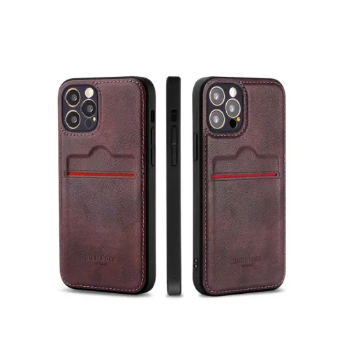 Kartlı Deri Kılıf Apple iPhone 12 Pro