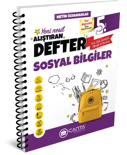 Çanta - 5.Sınıf Defter Alıştıran Sosyal Bilgiler