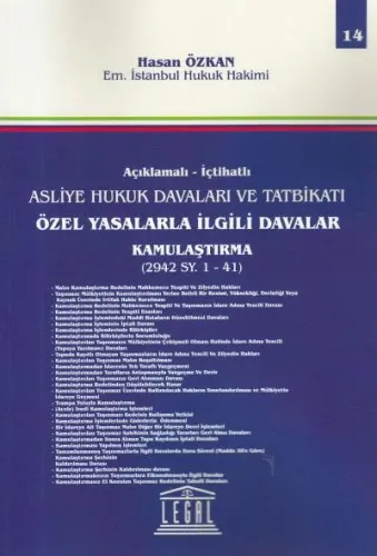 Özel Yasalarla İlgili Davalar Kamulaştırma ( 2942 SY. 1- 41 )-Seri 14