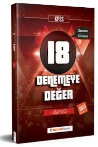 Uzman Kariyer KPSS Anayasa Denemeye Değer Tamamı Çözümlü 18 Deneme 2018