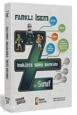 İsem Yayıncılık 2019 Farklı İsem 7. Sınıf İngilizce Soru Bankası