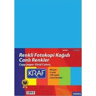 KRAF Renkli Fotokopi Kağıdı 100 Sayfa
