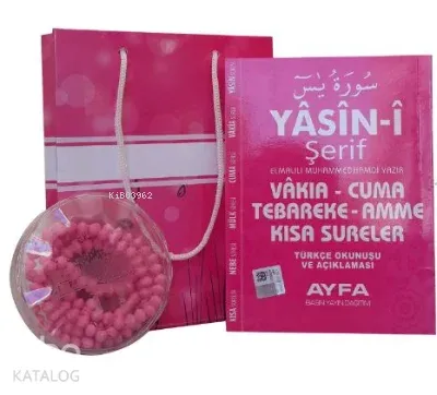 Karton Çantalı Çanta Boy Türkçeli Yasin Pembe (kod:245P)